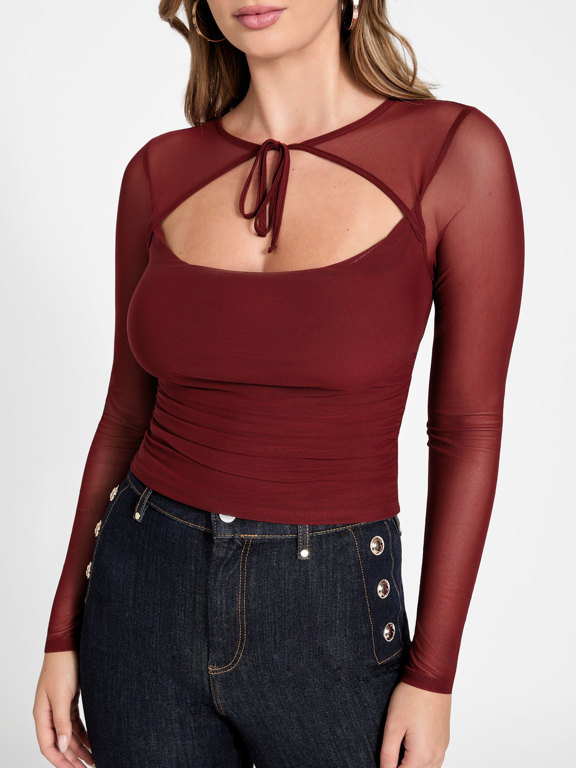 Top de malha Eco Lauryn com amarração