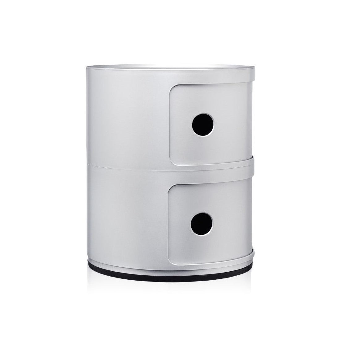 Kartell Componibili Kast Ã 32 cm - 2 Modules - Mat Zilver