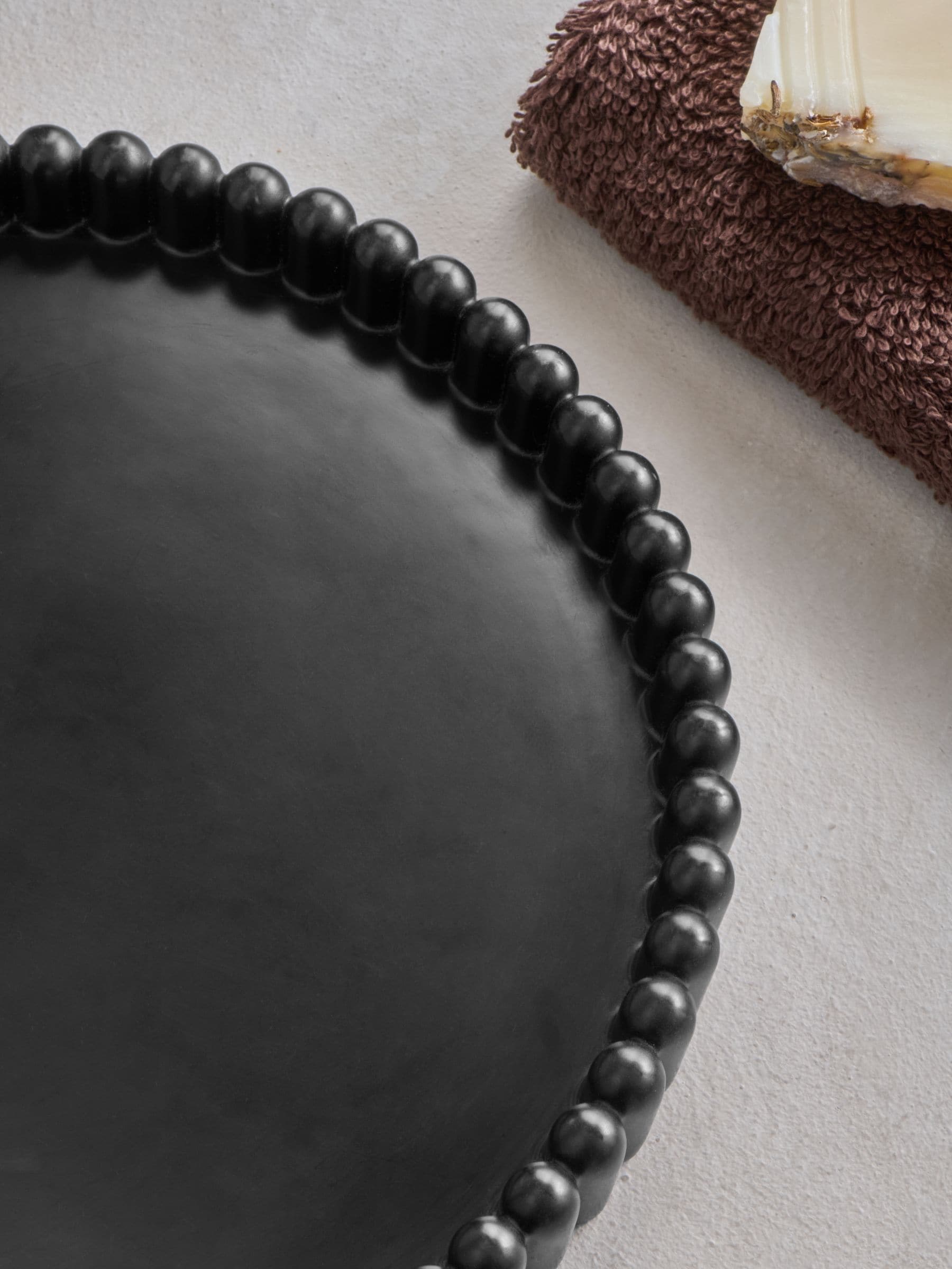 Geribbeld rond dienblad