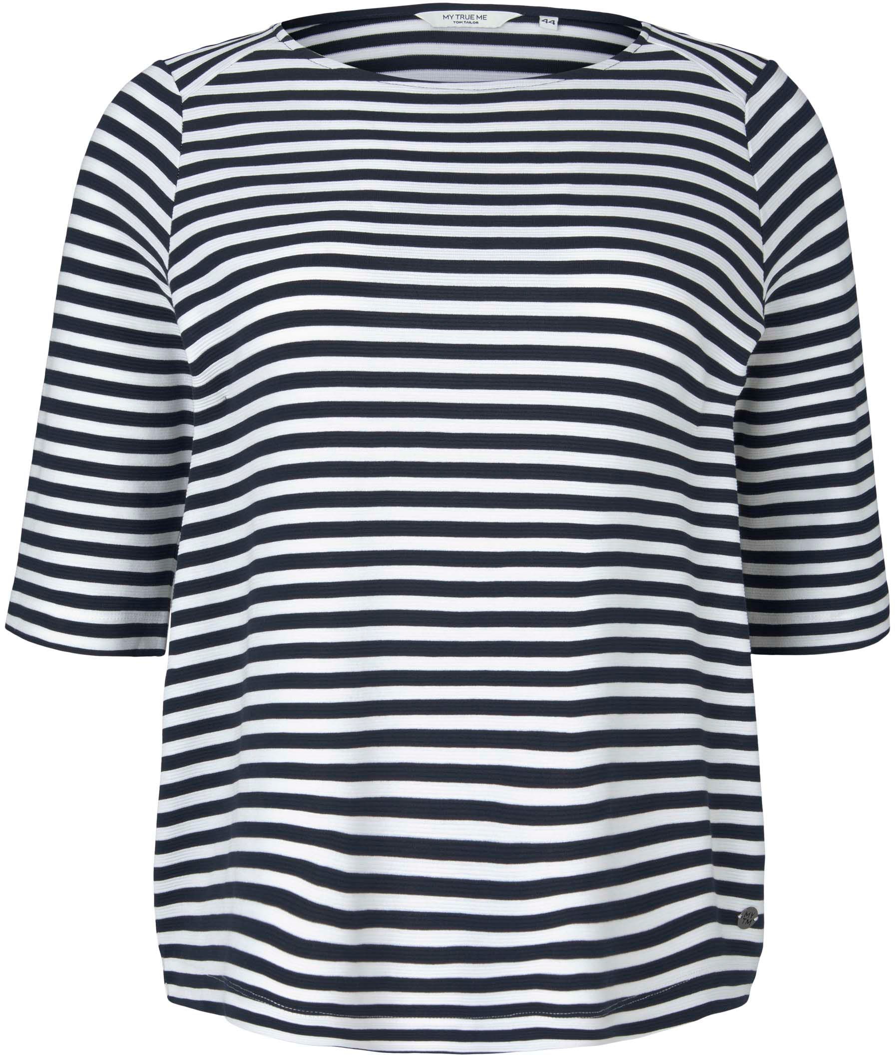 TOM TAILOR PLUS 3/4-Arm-Shirt , mit Streifen