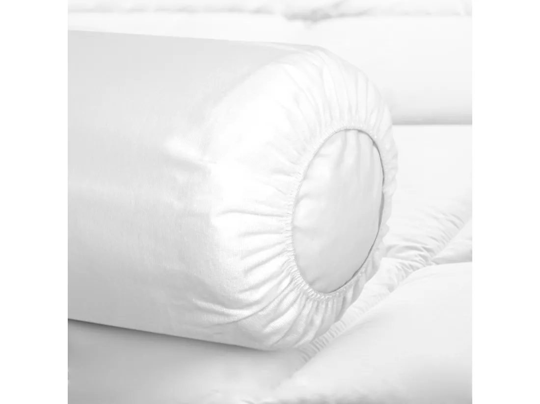 Housse de protection de traversin imperméable 160 cm ARNON molleton coton contrecollé polyuréthane