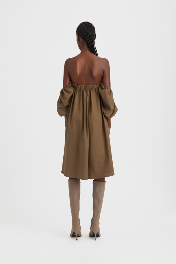 Gestuz LizaGZ linen short dress Stone gray