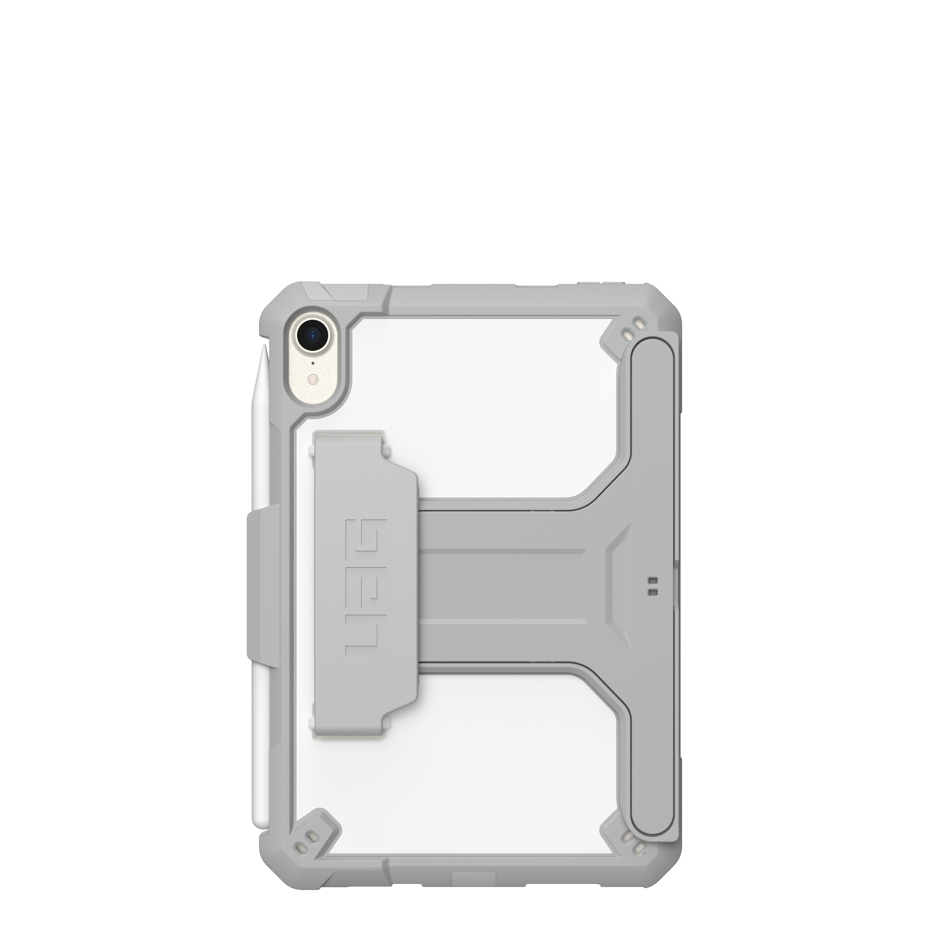 iPad Mini 7 (2024) / Mini 6 (2021) Outdoor Schutz Hülle Back Cover Scout   Kickstand   Apple Pencil Halterung (124013BH4130) - Weiss