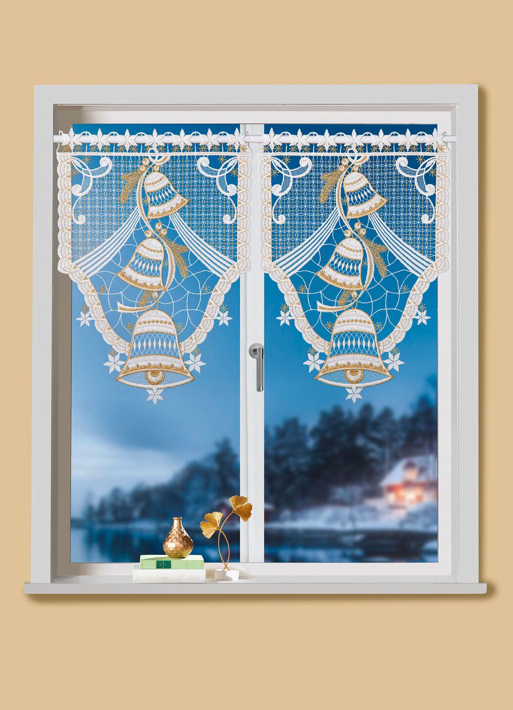 Scheibenhänger aus echter Plauener Spitze