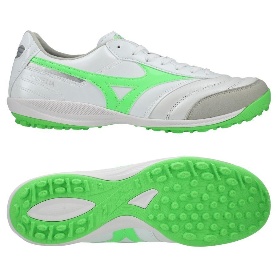 Mizuno Morelia Sala Elite TF Frontier - Blanc/Vert Néon/Argent