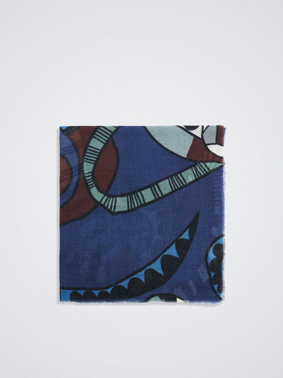 Lenço estampado - Azul
