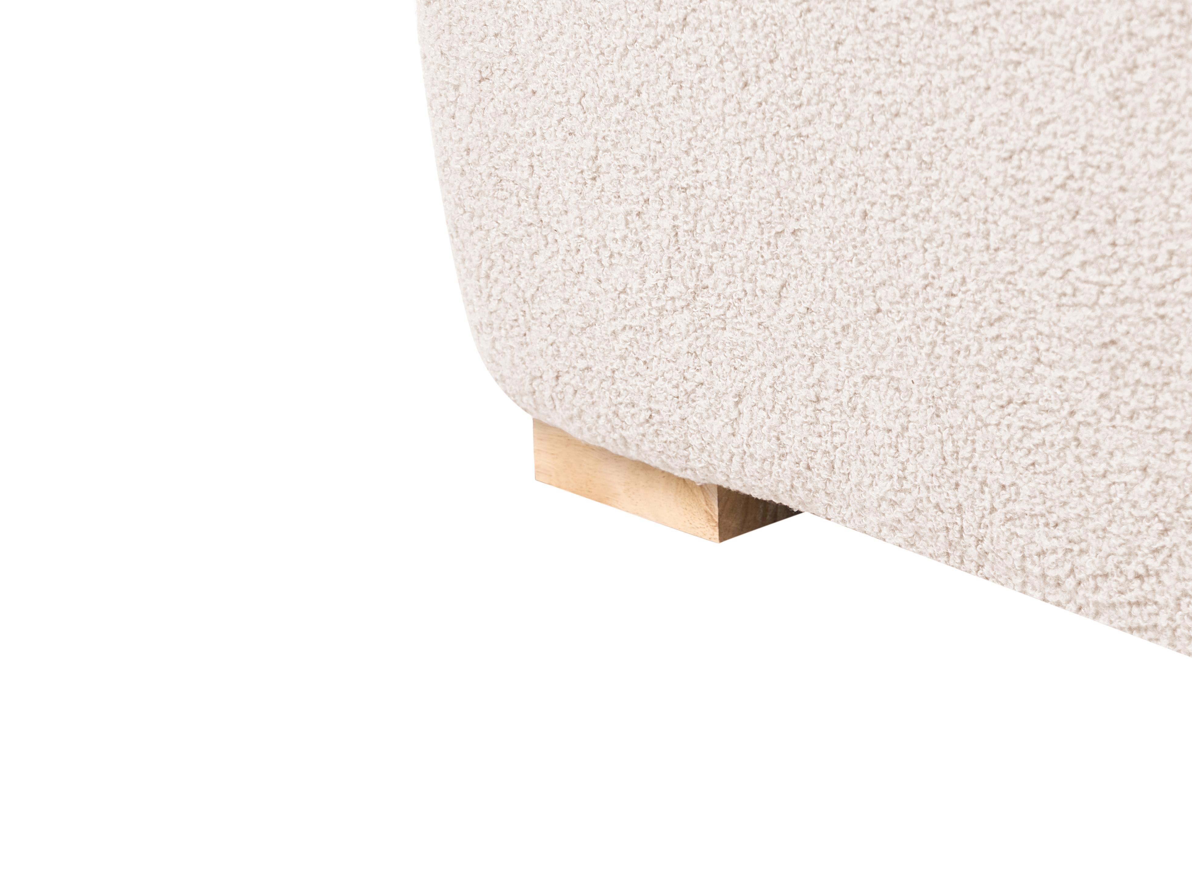 Modulaire hoekbank NERBO Bouclé Beige rechtszijdig