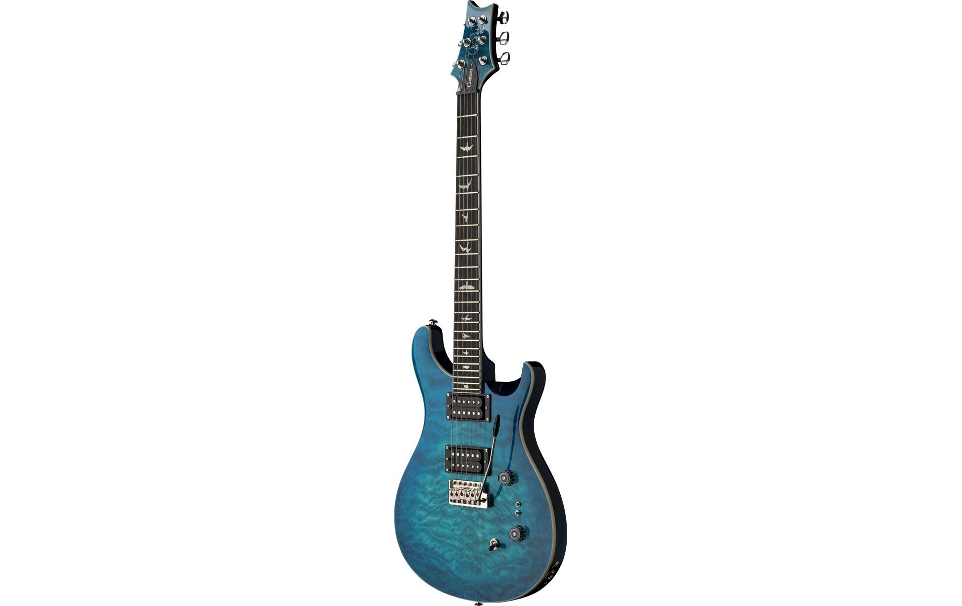 E-Gitarre SE Custom 24-08 Quilt Lake Blue<br>Gitarre mit Split Coil-Funktion