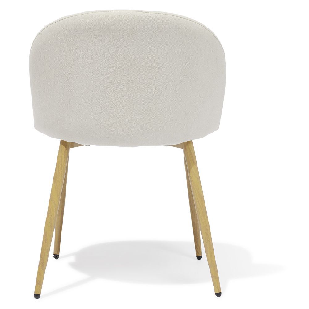 Chaise Gaëlle Blanc crème L.58 x P.54 x H.75 cm - Lot de 2