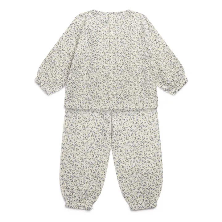 Sleepy Doe Pyjama Fleur Coton Bio | Crème