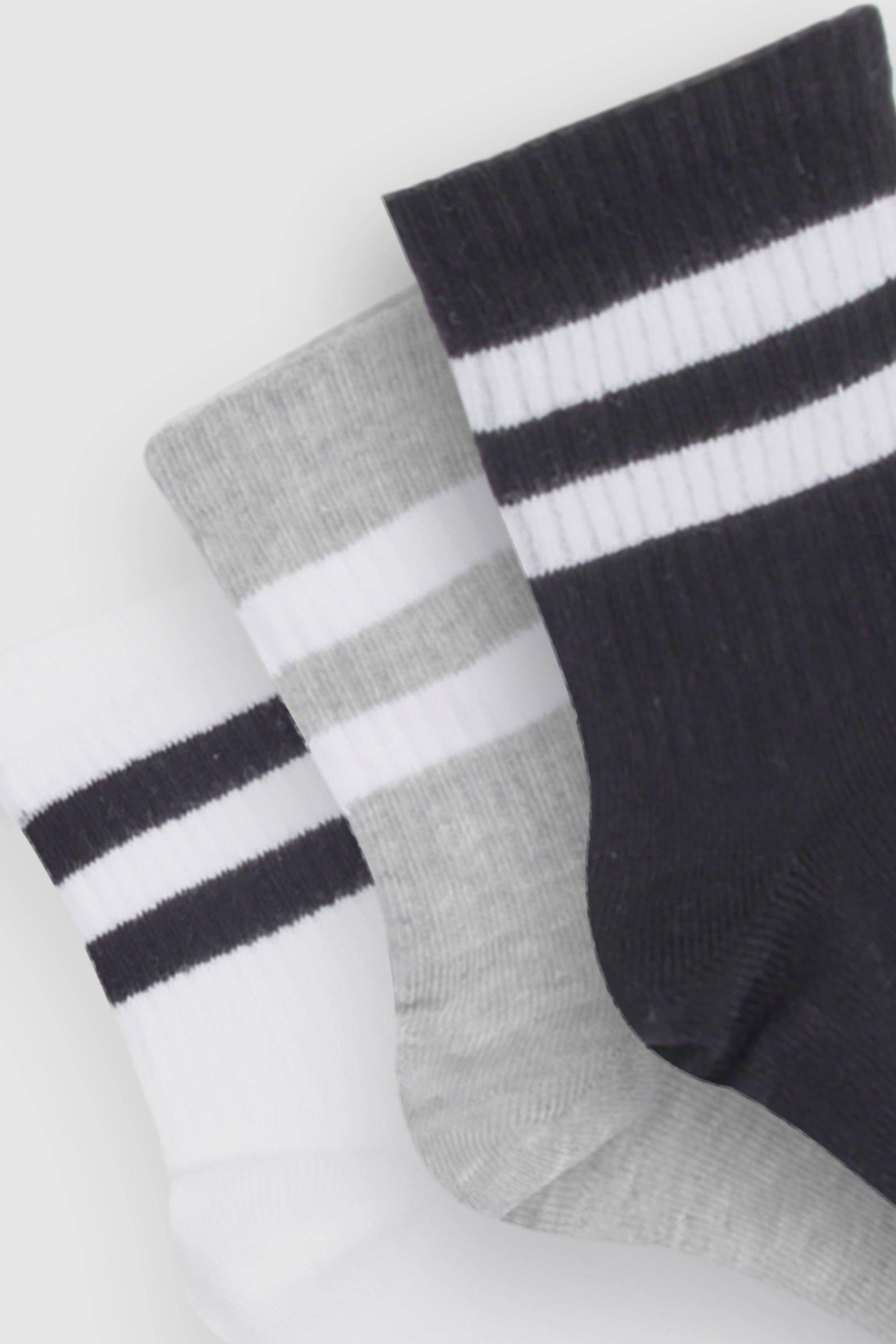 boohoo 5 Pack Chaussettes Cheville Rayées