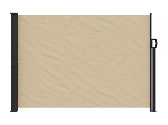 Auvent latéral rétractable beige 140x500 cm