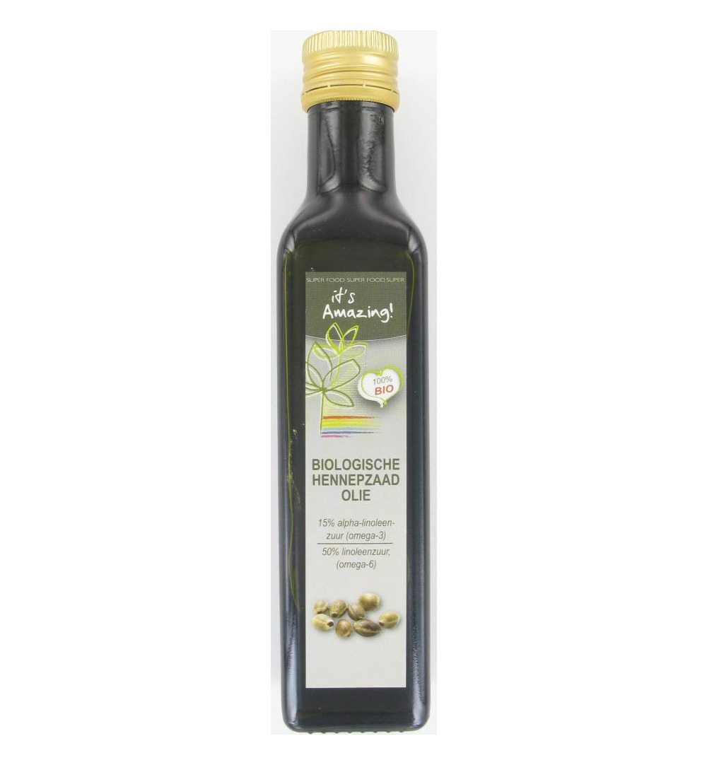 It’S Amazing Hennep Zaad Olie Extra Vierge Bio (250 ml)
