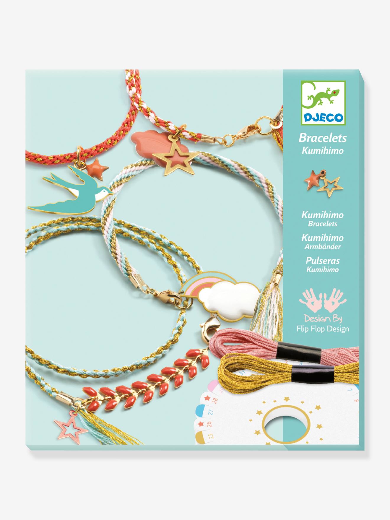 Contas de papel verde DJECO para pulseiras