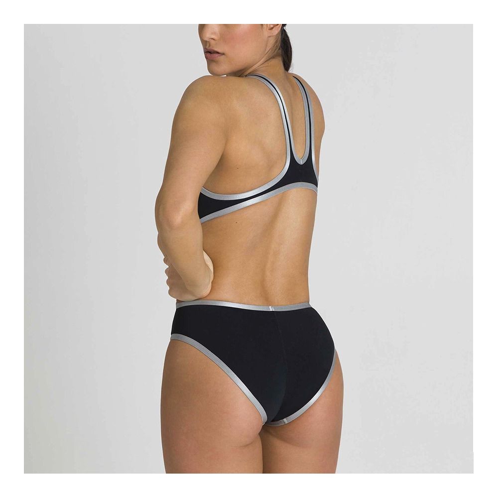 Arena ONE BIGLOGO - Maillot de bain 1 pièce Femme black/silver
