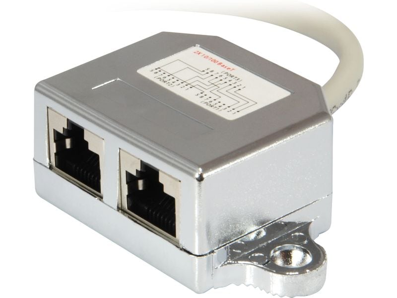 equip Anschlussverdoppler 2x 100Mbps LAN 1 Stück Ein RJ45-Stecker an zwei RJ45-Buchsen