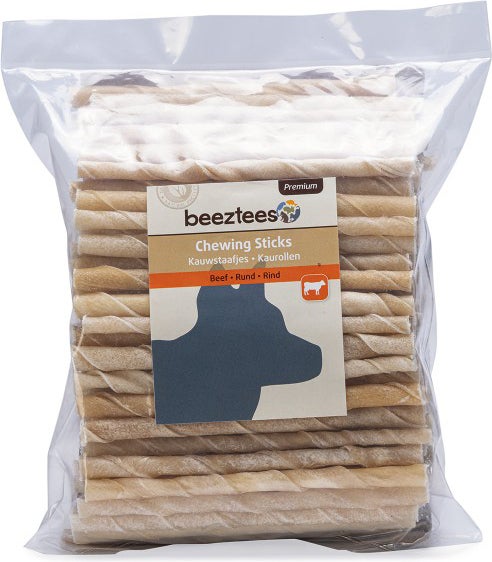Beeztees hondensnack kauwstaafjes rund 7/8 mm 100 stuks