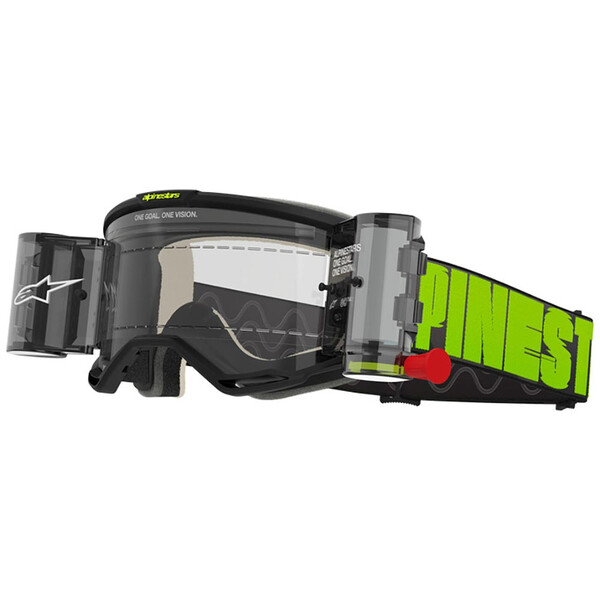 Alpinestars - Masque Vision 5 Hollow Roll-Off Anthracite / Jaune fluo / Transparent