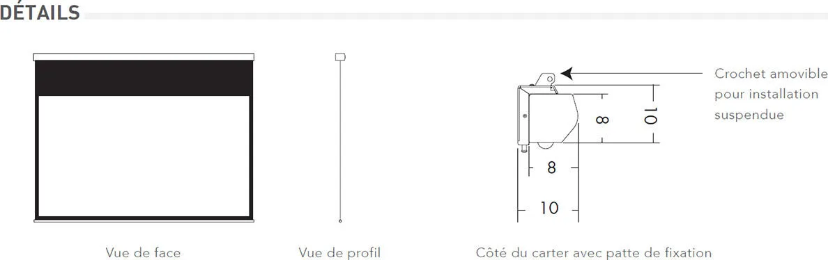 Lumene Capitol HD 170P (2,35:1) Écrans de projection manuels