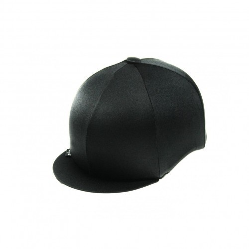 Capa de capacete em lycra lisa, preta
