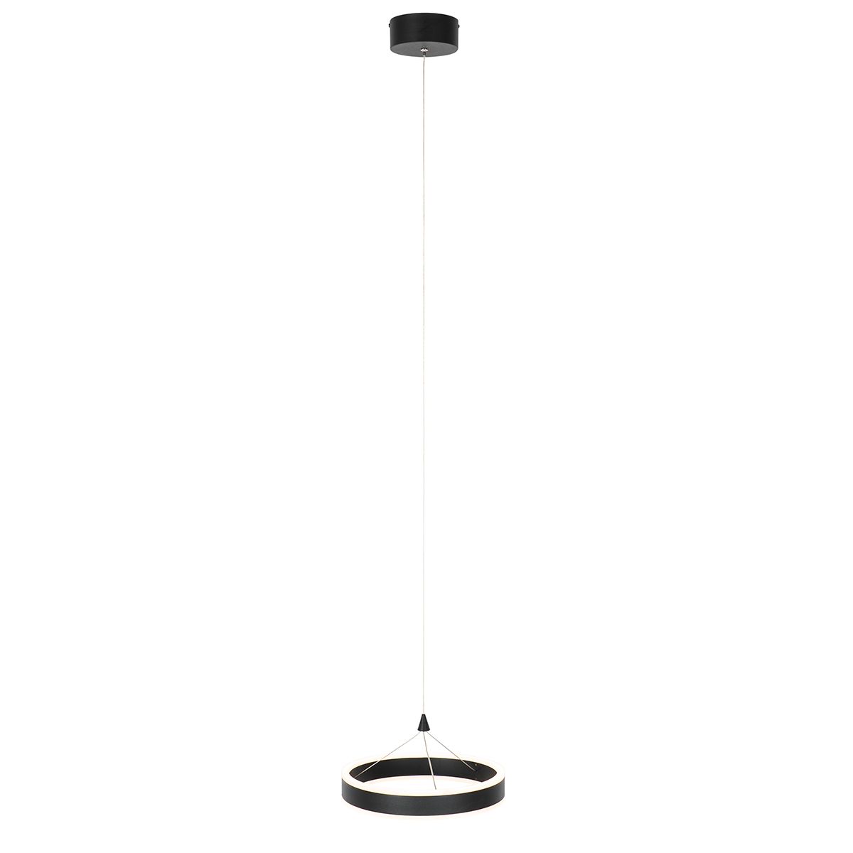 Hanglamp zwart 30 cm incl. LED 3-staps dimbaar - Lyani