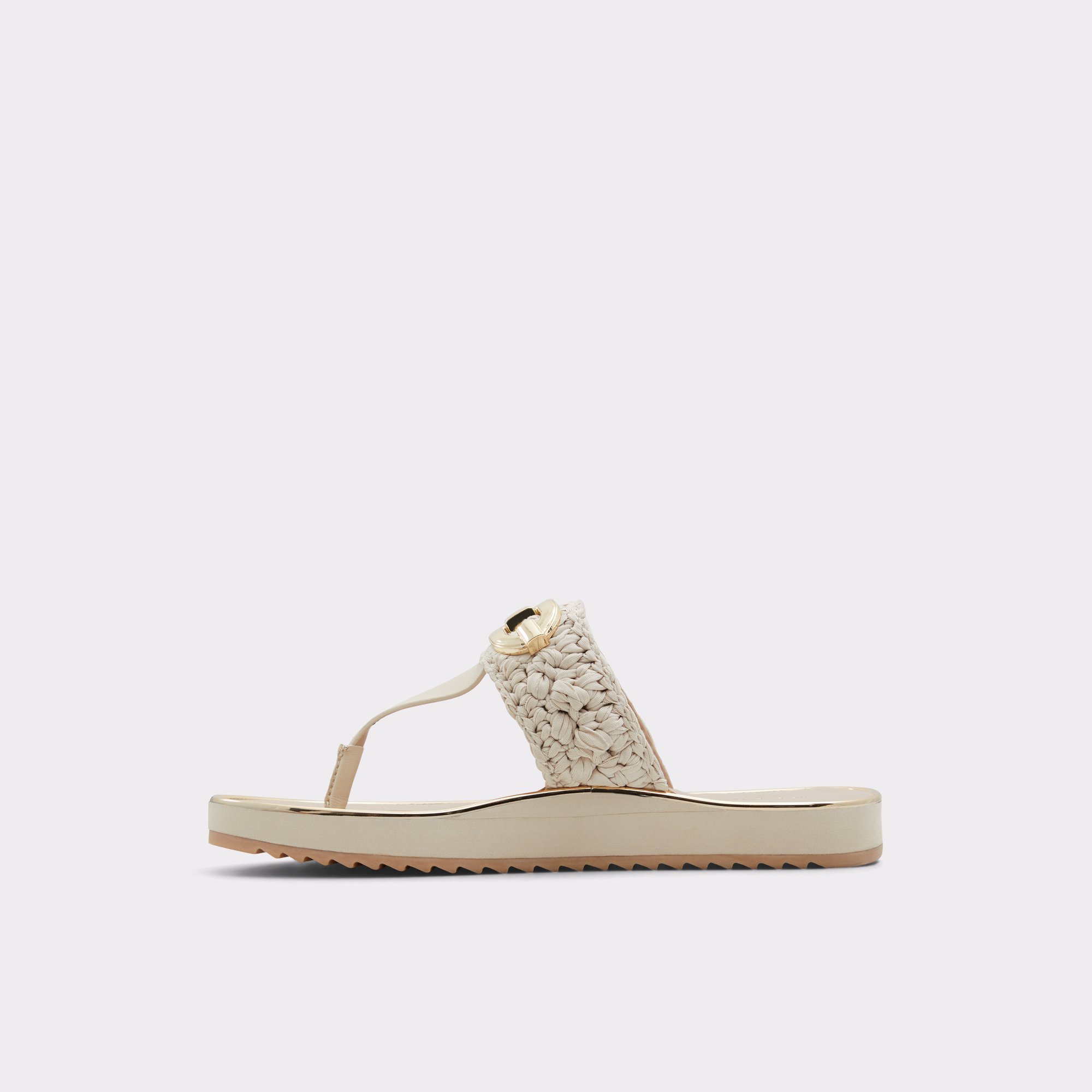 Searene Light Beige Women Flat Sandals