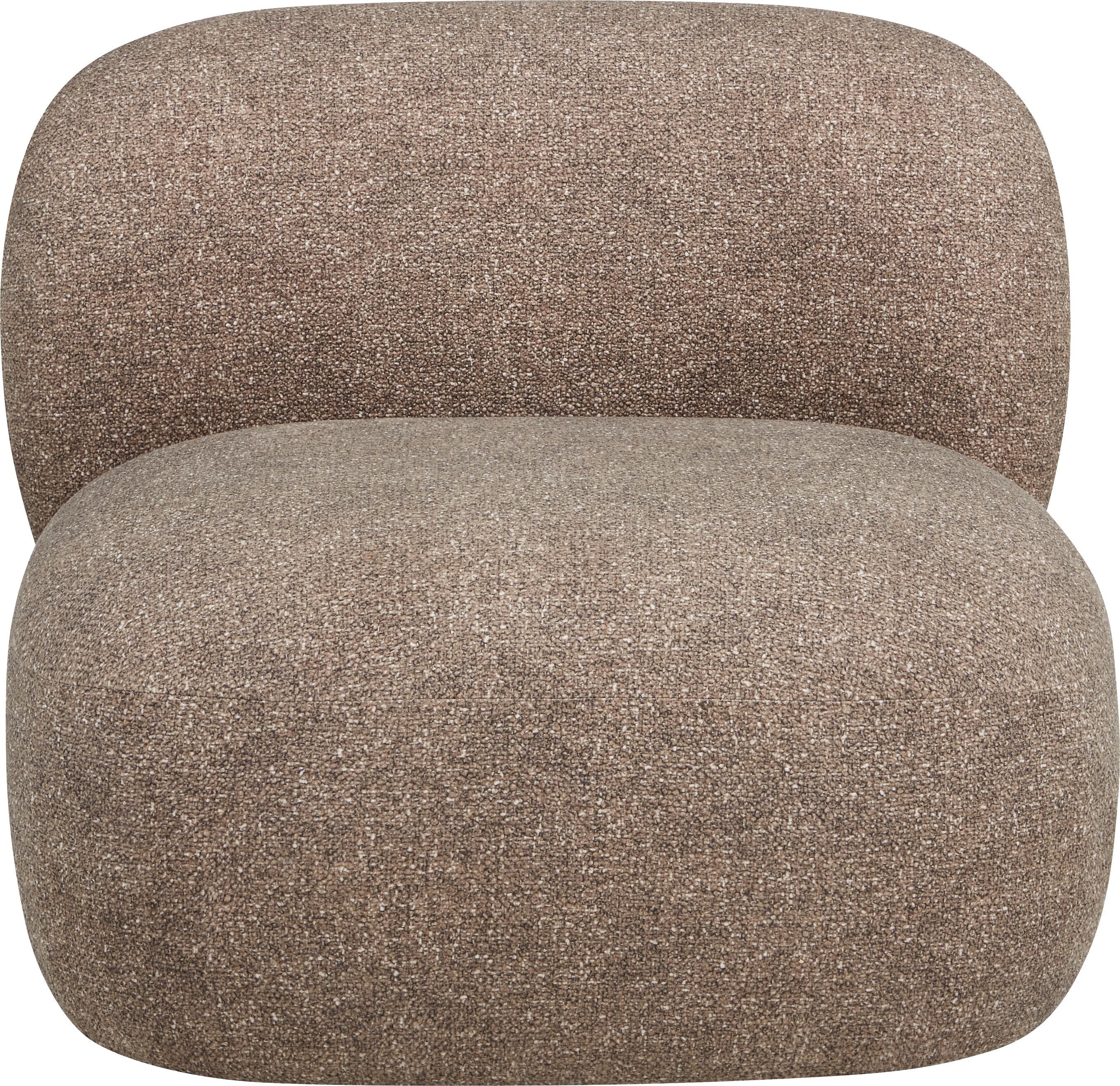 LAGOS Sessel Stoff braun - Braun / B: 86.5 cm x T: 87.5 cm x H: 68.0 cm