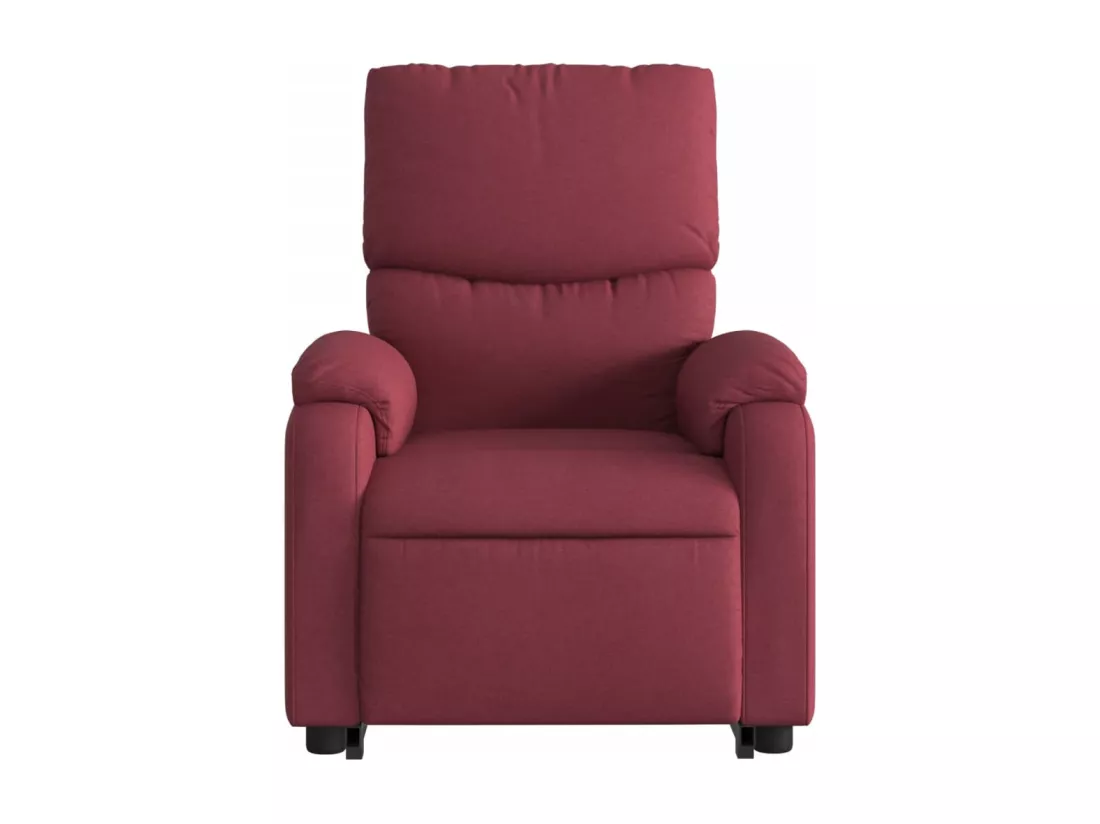Fauteuil inclinable massant électrique Rouge bordeaux Tissu
