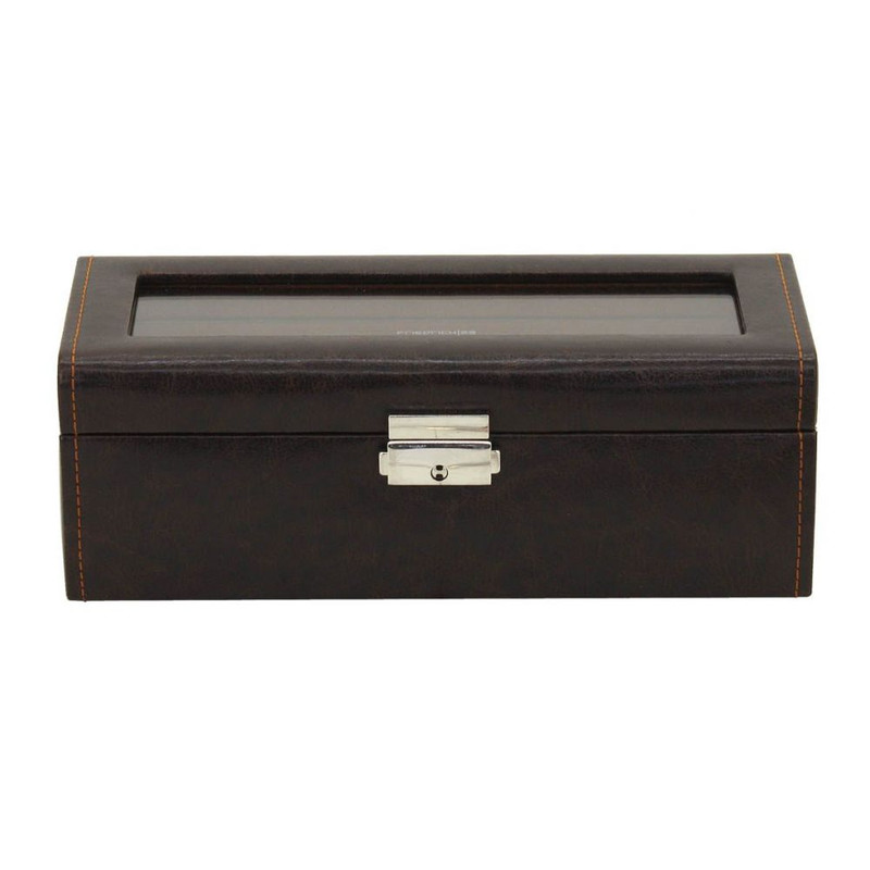 Ecrin 4 montres, Bond, marron, vitré