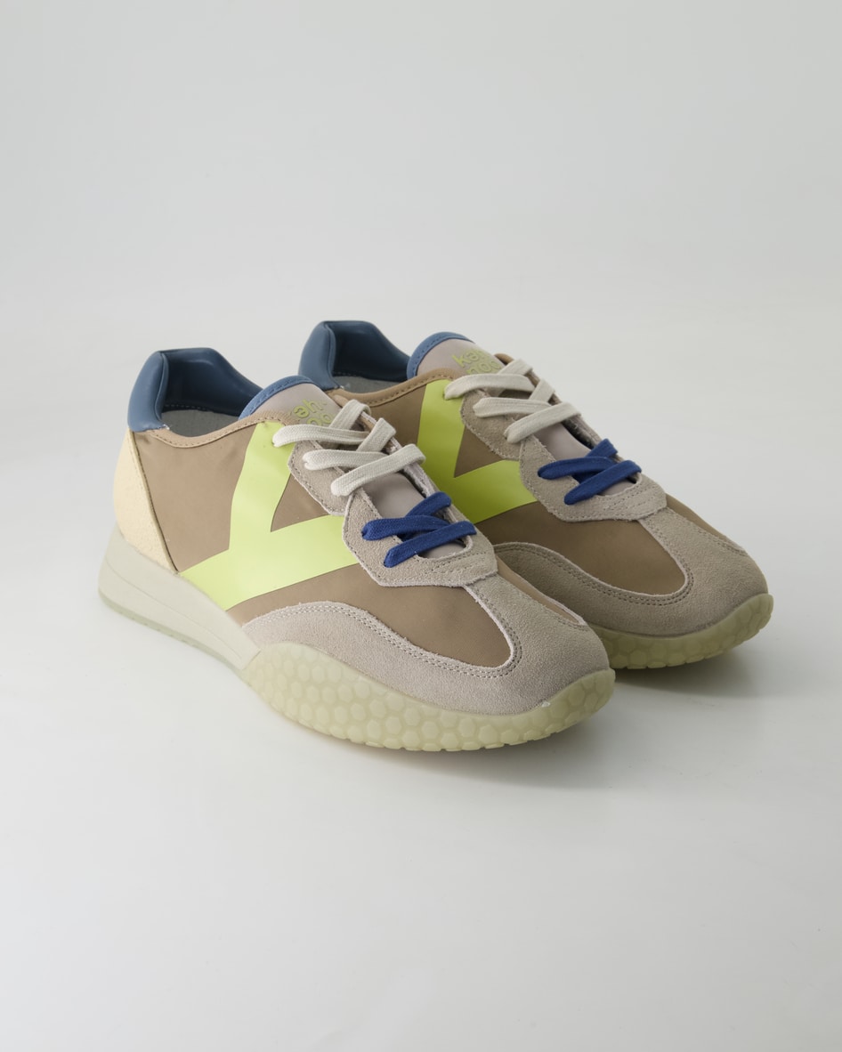 Keh-Noo Pac-Man Sneaker in Beige