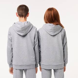 Sweatshirt à capuche en molleton de coton Pullovers & Sweatshirts - Gris - Lacoste - Enfant