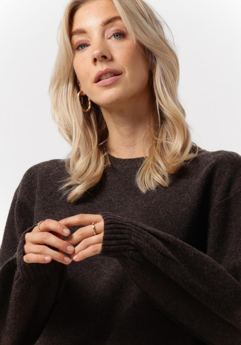 KNIT-TED bruine knit-ted trui babs pullover
