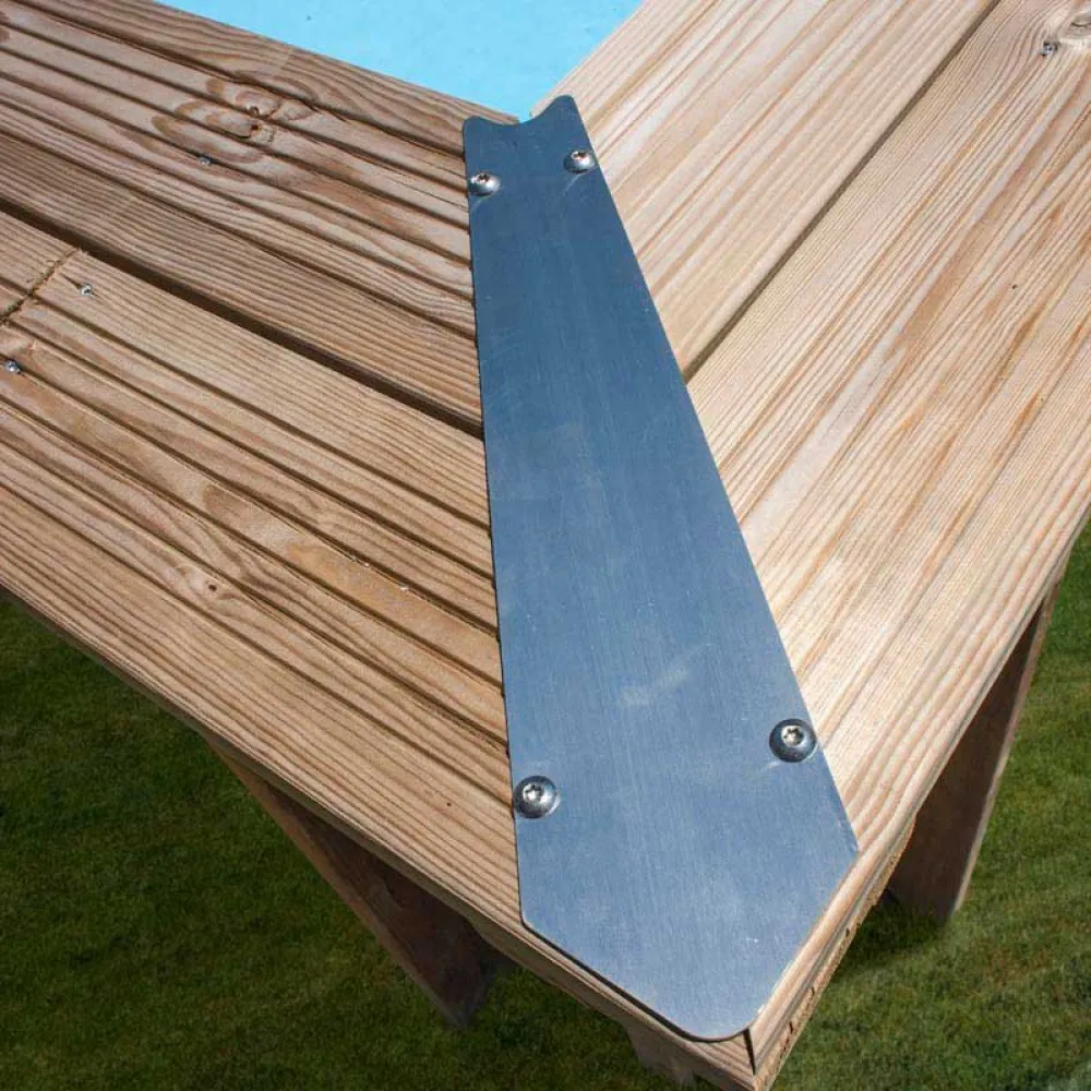 Gre pools Sunbay oval safran 2 620x395x136 cm Aufstellpool aus Holz