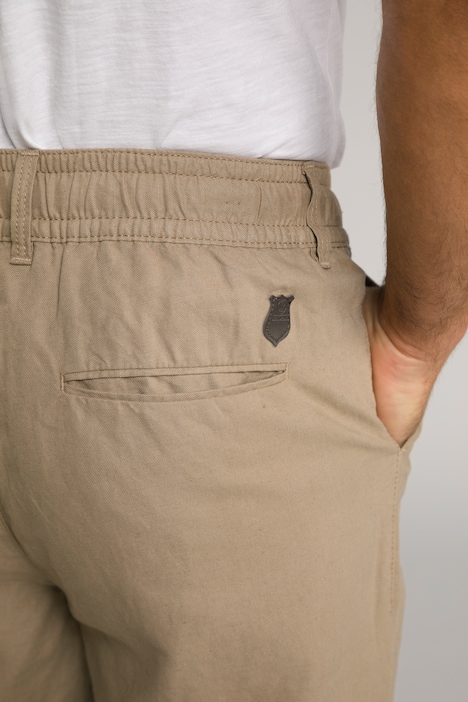 Leinenmixhose, Elastikbund, Basic Fit