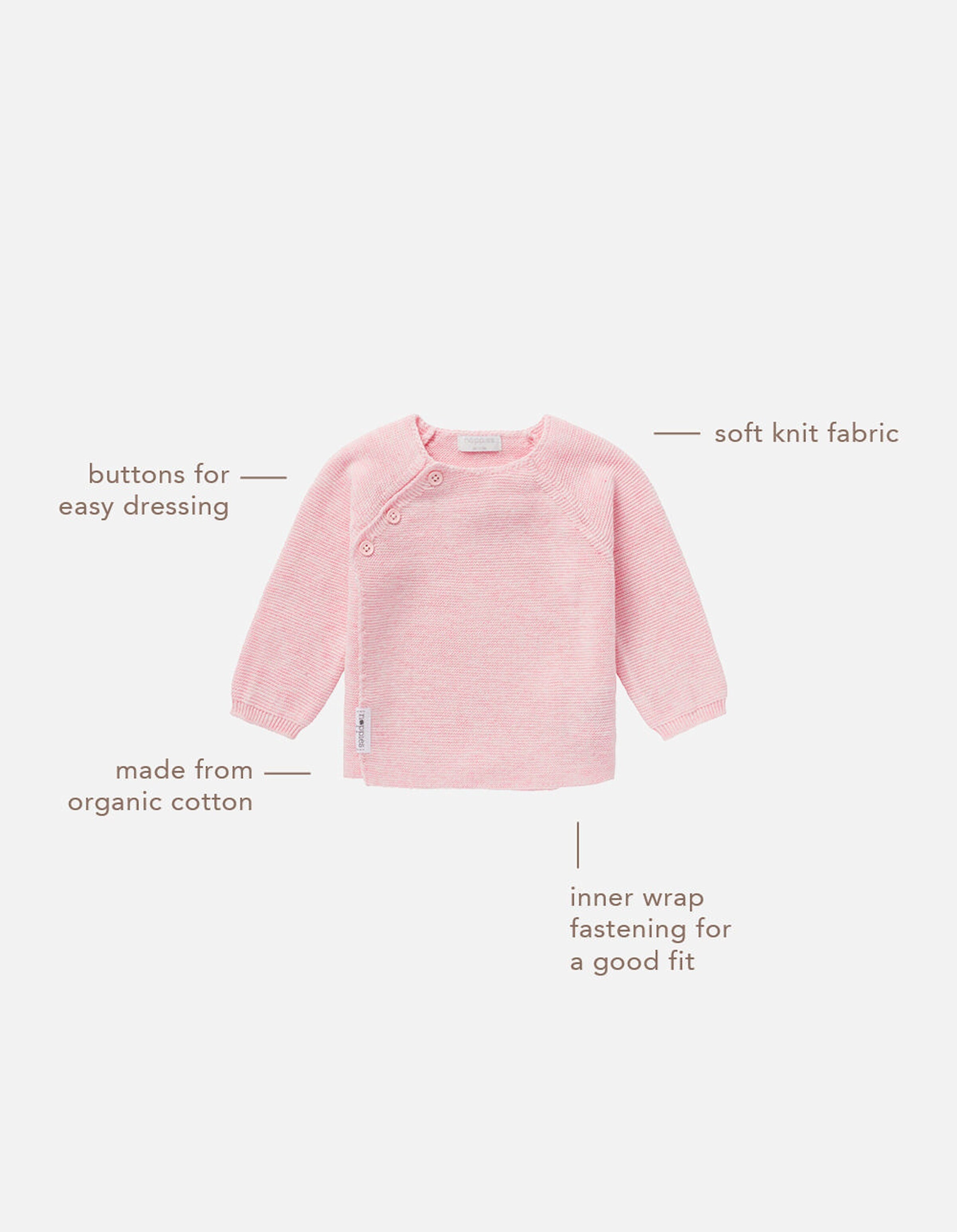 Noppies Baby Strickjacke Pino Taupe Melange