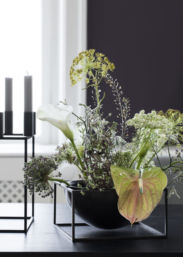 Audo Copenhagen Kubus Bowl centerpiece, Large, Blac Black