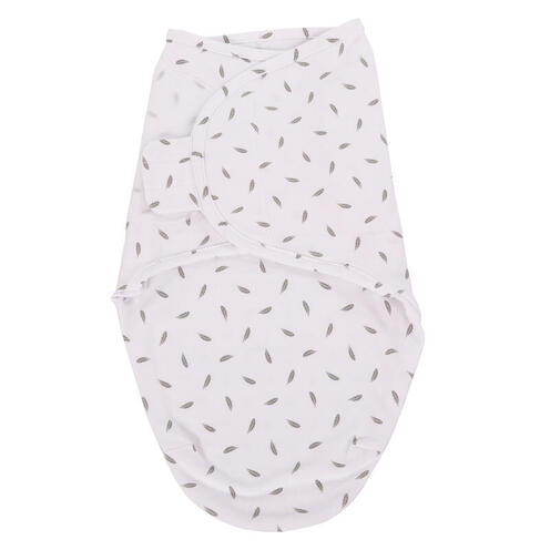 Couverture d'emmaillotage plumes grises petit - BOJUNGLE