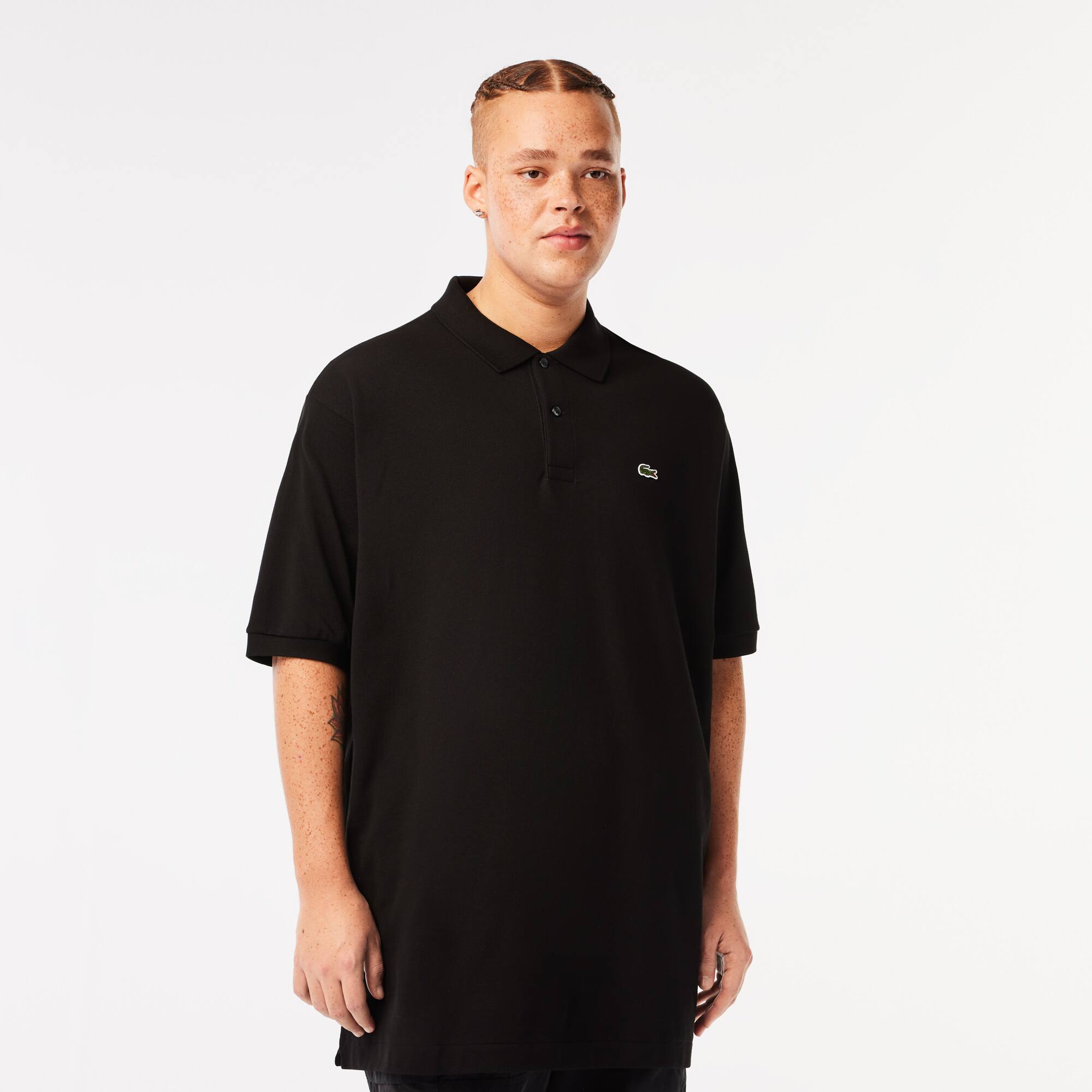 Polo homme Lacoste en petit piqué de coton - Grande taille - Tall Manches Courtes - Noir - Lacoste - Homme