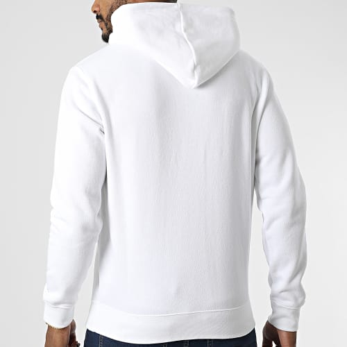 Sweat Zippé Capuche 217929 Blanc