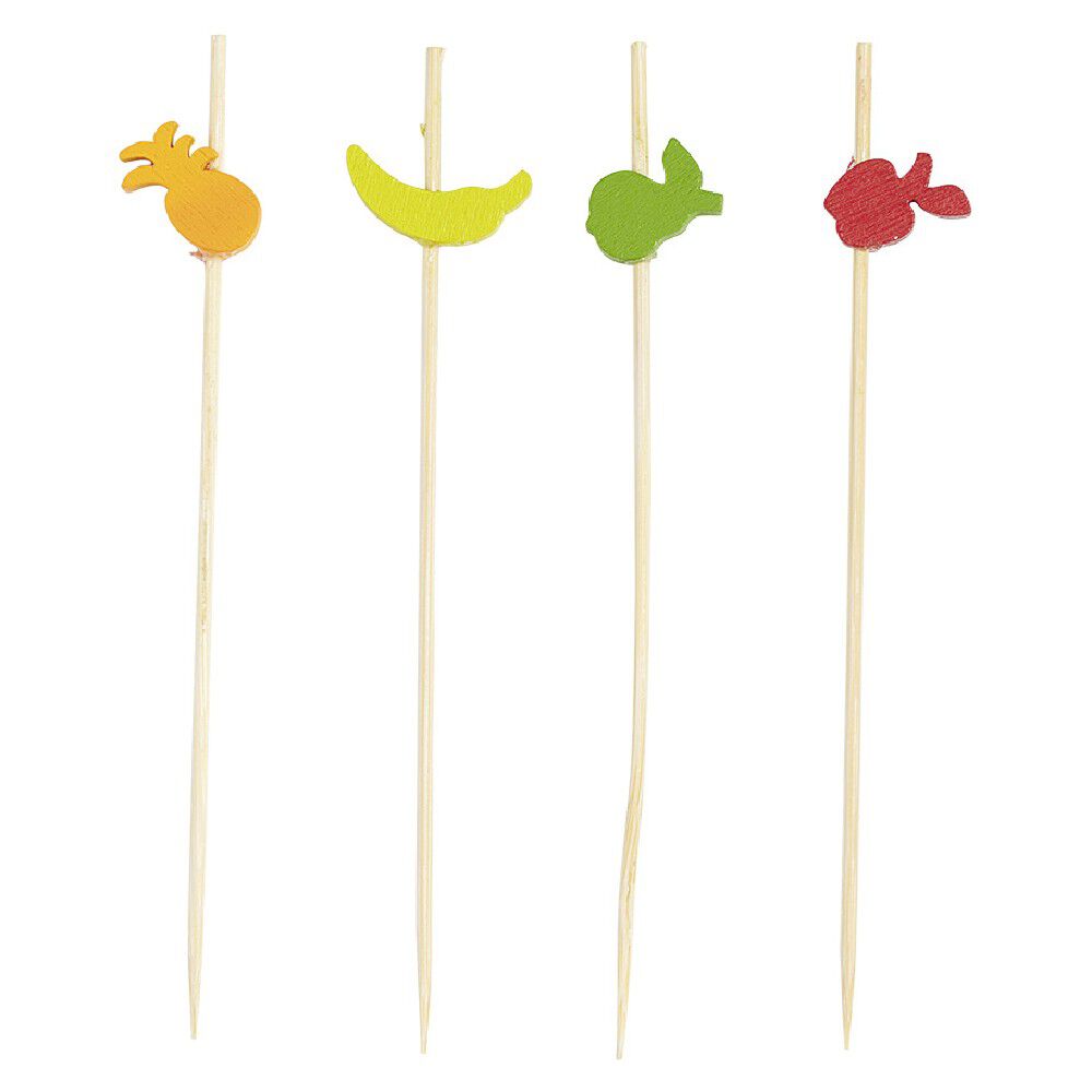 Pique à cocktail fruits d'été x 30