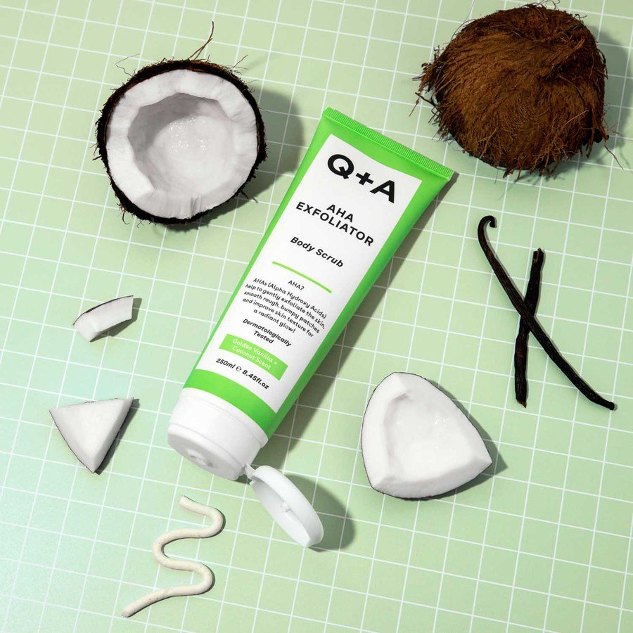 Q+A AHA Exfoliator Body Scrub 250ml