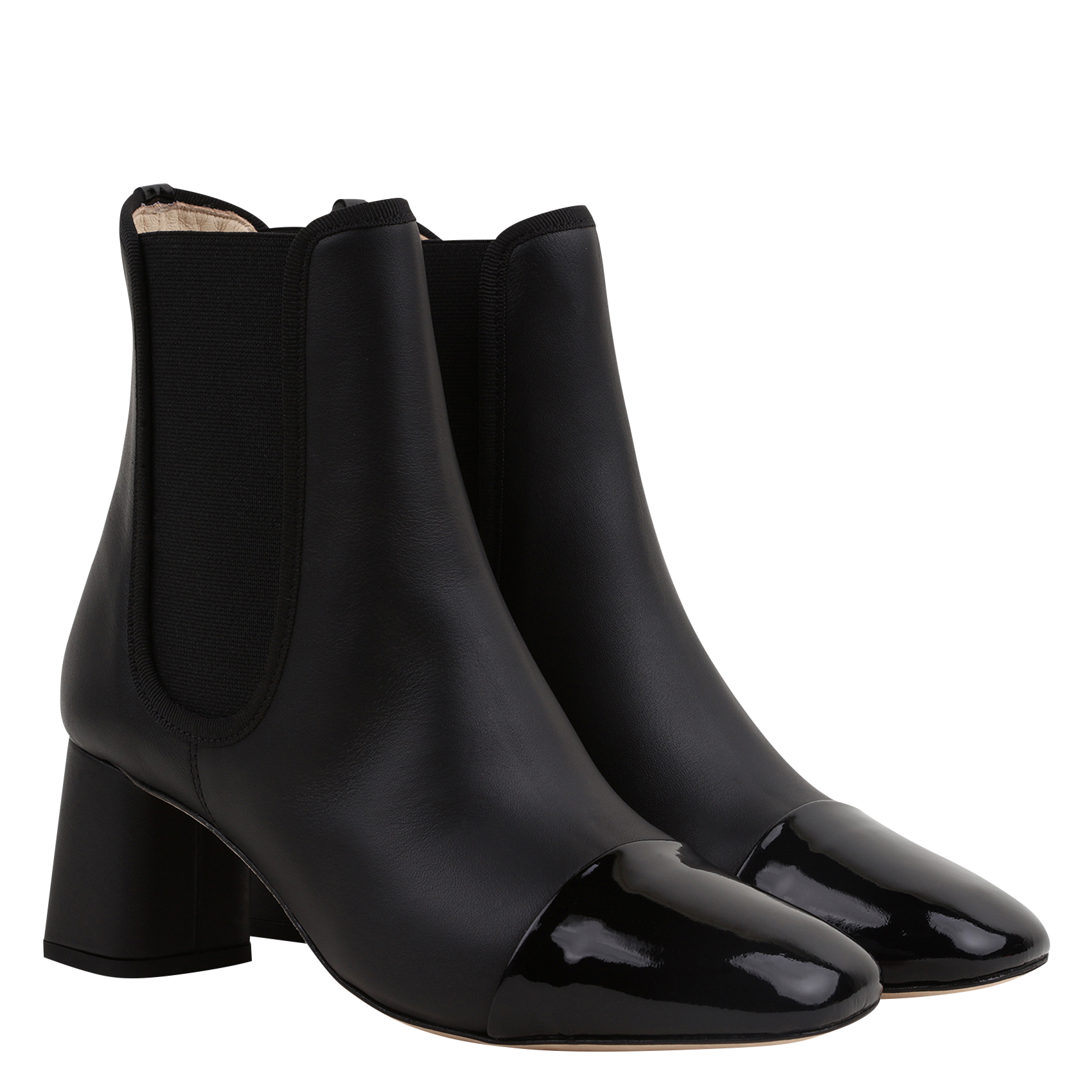 MELISSA - Bottines à talons en cuir | Noir