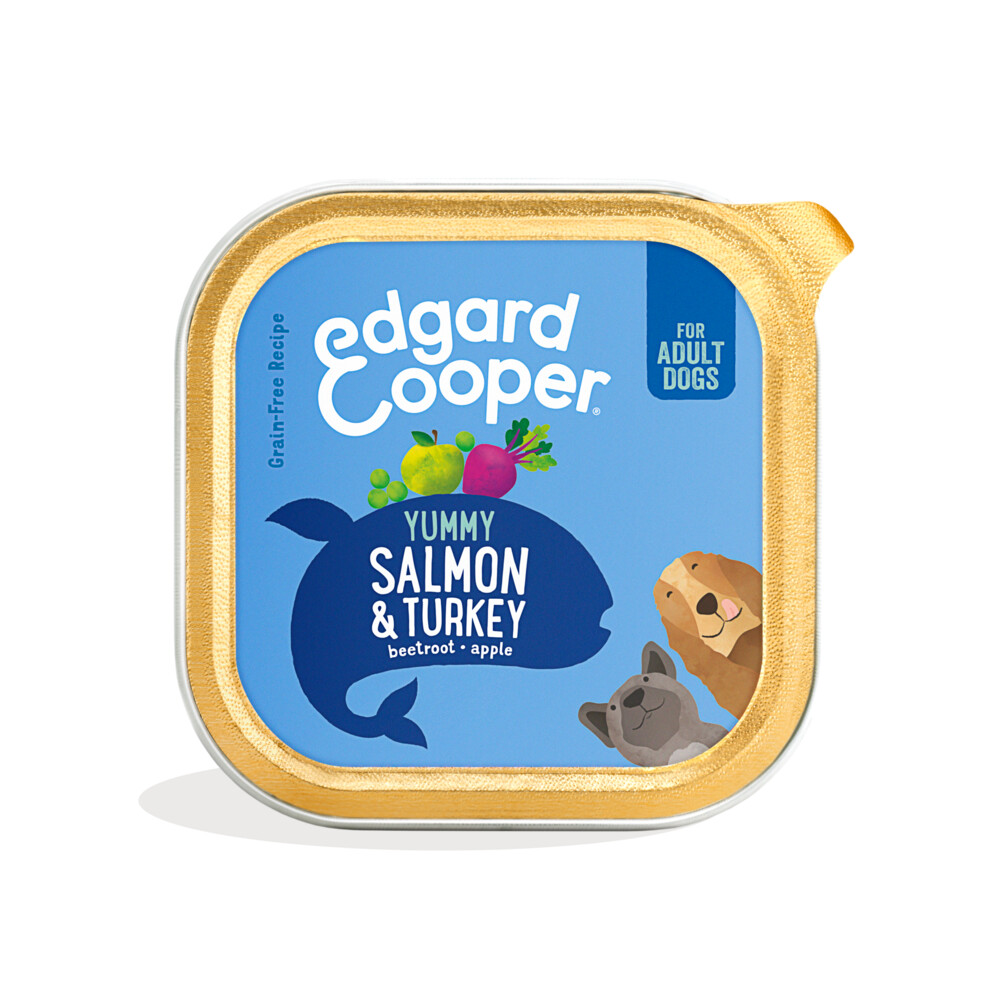 11x Edgard & Cooper Kuipje Vers Vlees Hondenvoer Zalm - Kalkoen150 gr