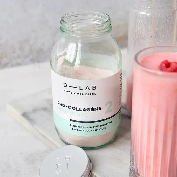 D-lab Pro-Collagène Peau Neuve Flacon en verre de 500 ml - 174.3g de poudre