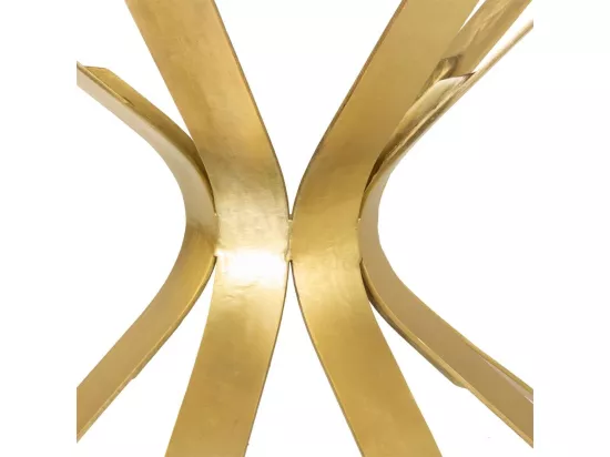 Console en métal doré et verre 94x52x78h