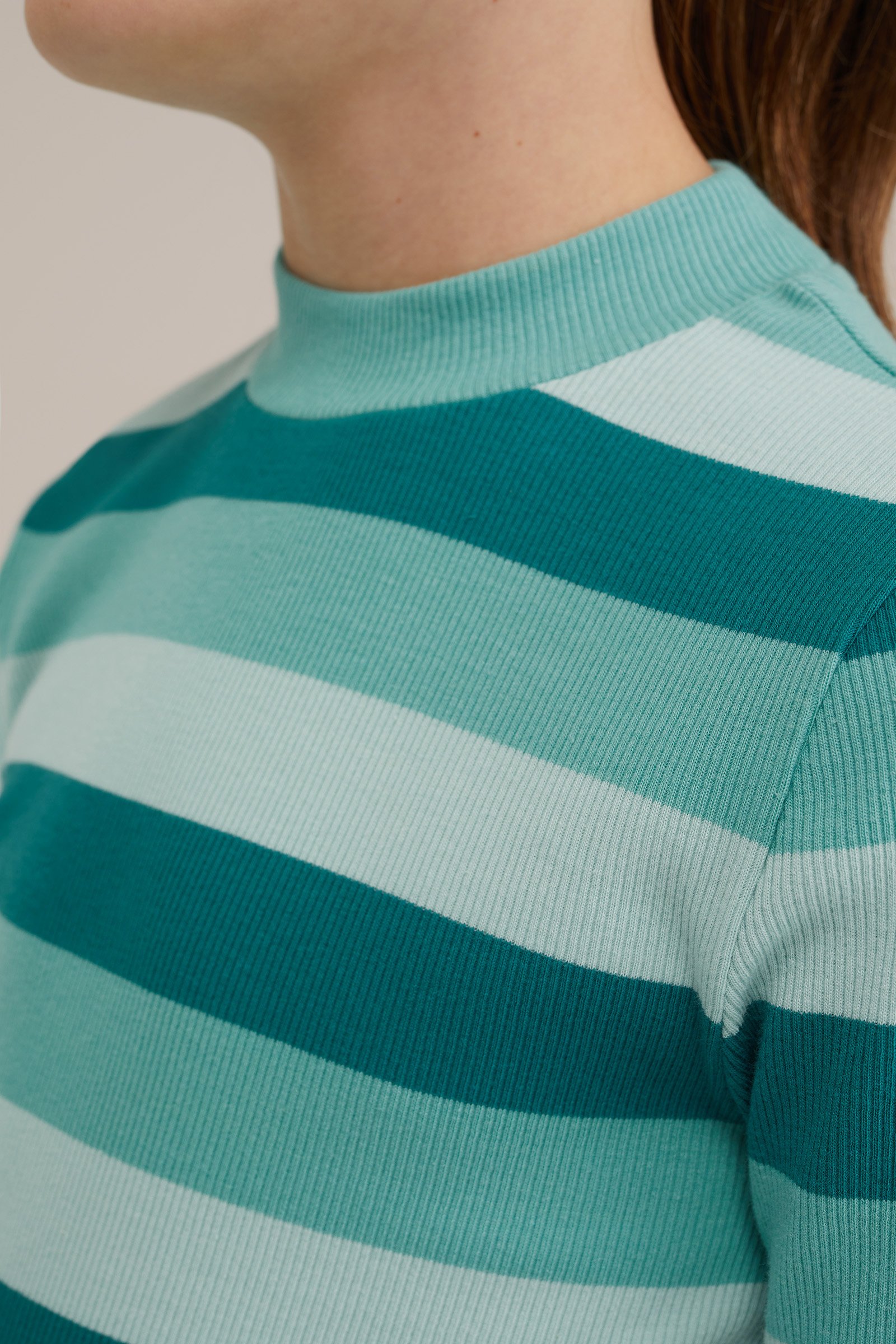 Meisjes T-shirt met dessin WE Fashion Zeegroen