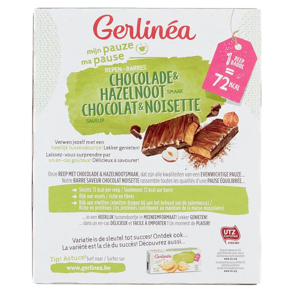 Gerlinea Repen Chocolade & Hazelnoot 8 x 102 gr