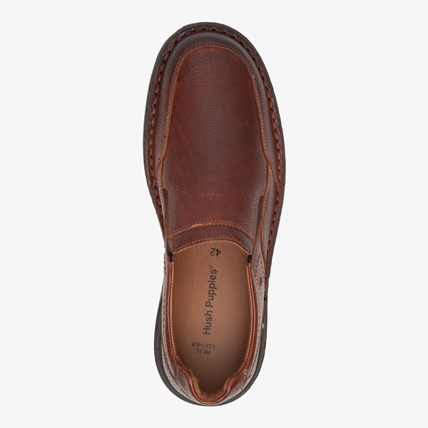 Hush Puppies leren heren instappers bruin