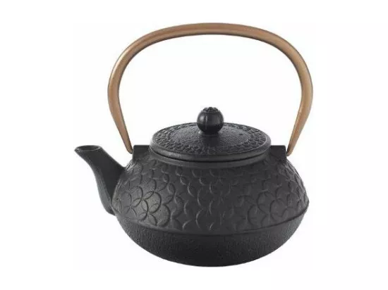 Théière en fonte - Flower - 1 L - Noir