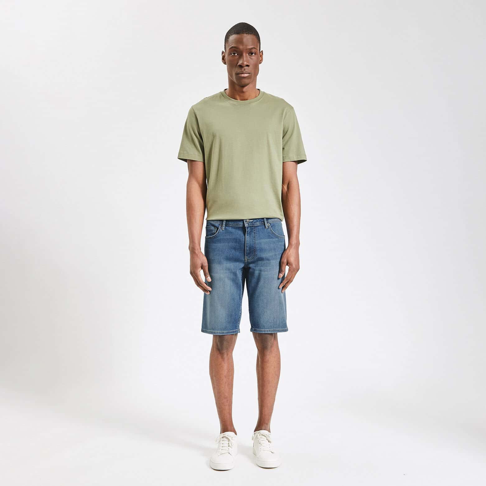 Bermuda en jean urbanflex en polyester recyclé Bleu moyen